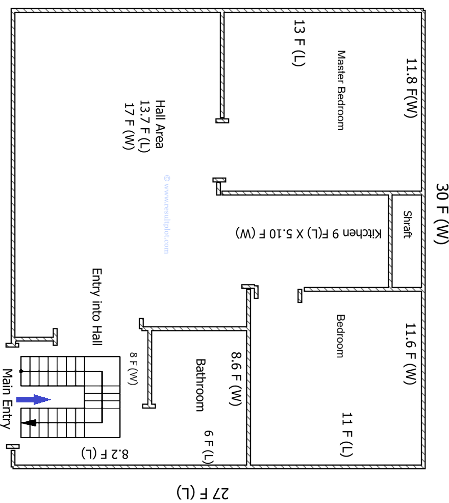 810 SQ Feet house design